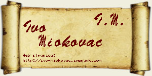 Ivo Miokovac vizit kartica